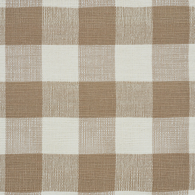 Schumacher BARNES PERFORMANCE CHECK NATURAL Fabric | Atlanta Fabrics