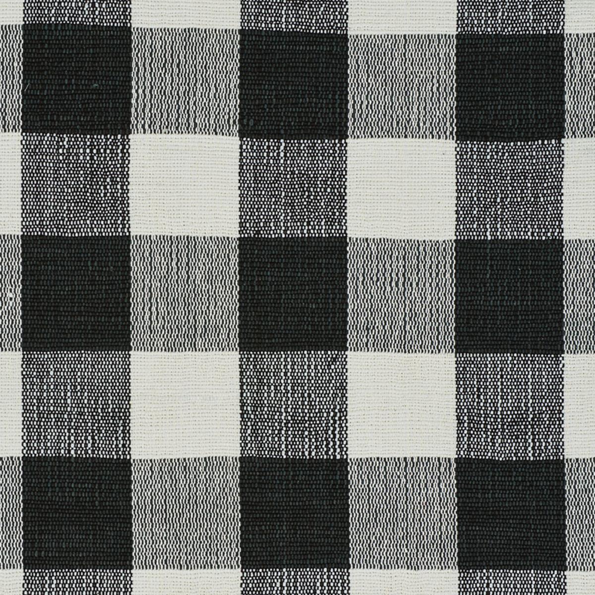 SCHUMACHER BARNES PERFORMANCE CHECK BLACK FABRIC | Atlanta Fabrics