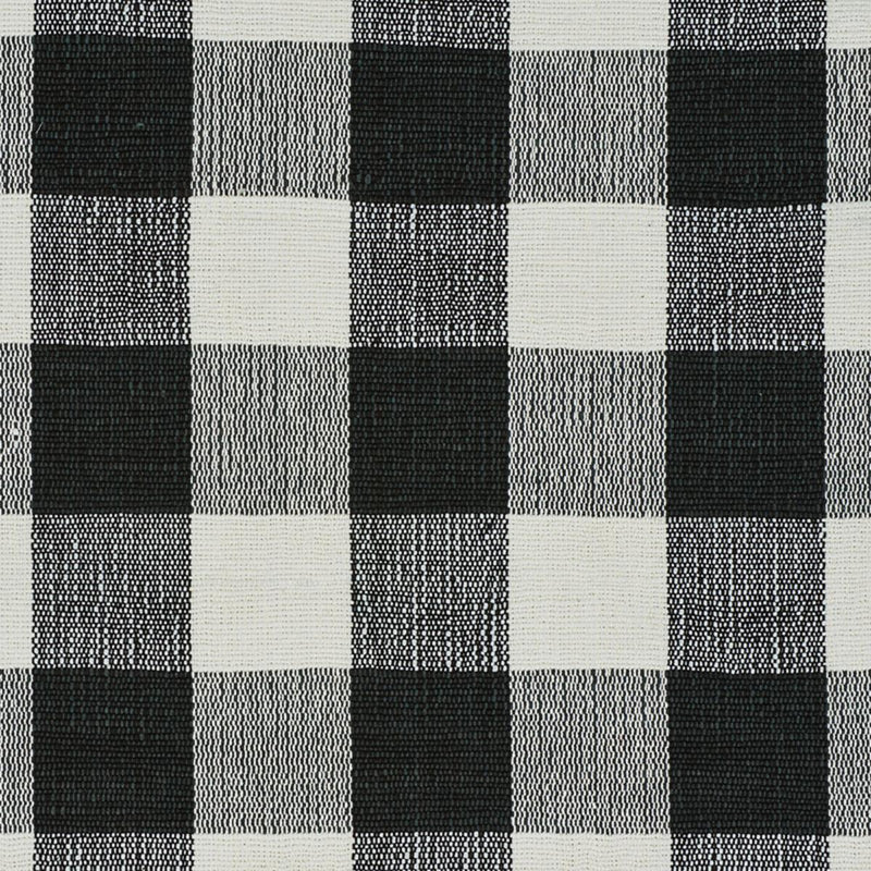 SCHUMACHER BARNES PERFORMANCE CHECK BLACK FABRIC | Atlanta Fabrics