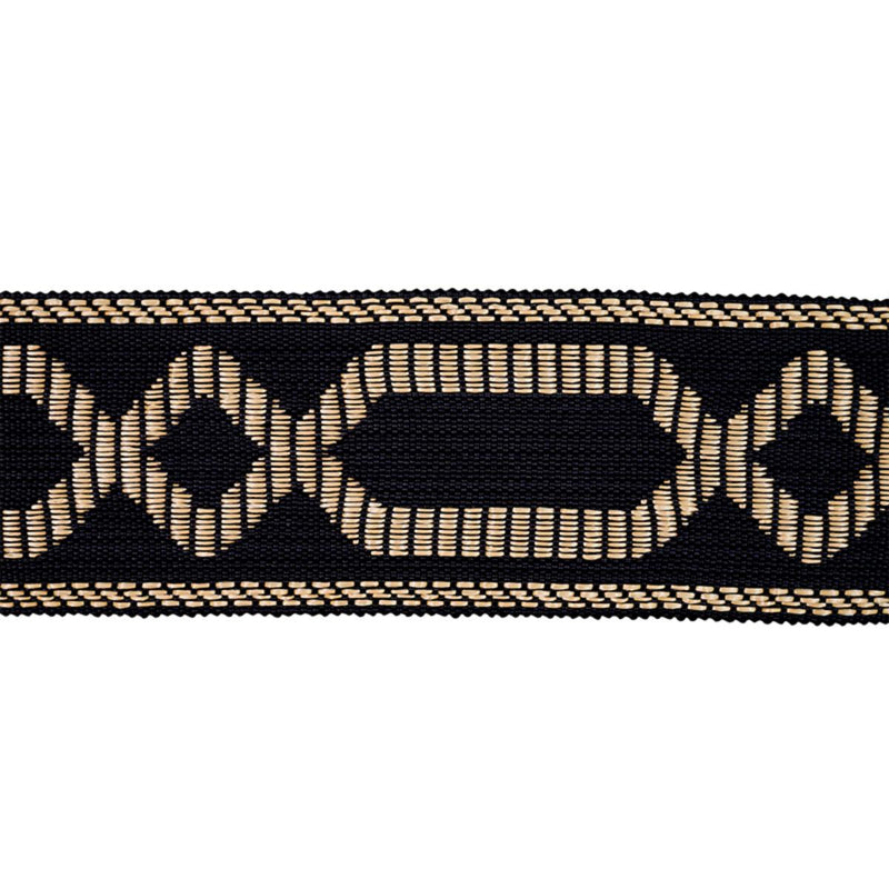 SCHUMACHER BRIAR RAFFIA TAPE BLACK TRIM | Atlanta Fabrics