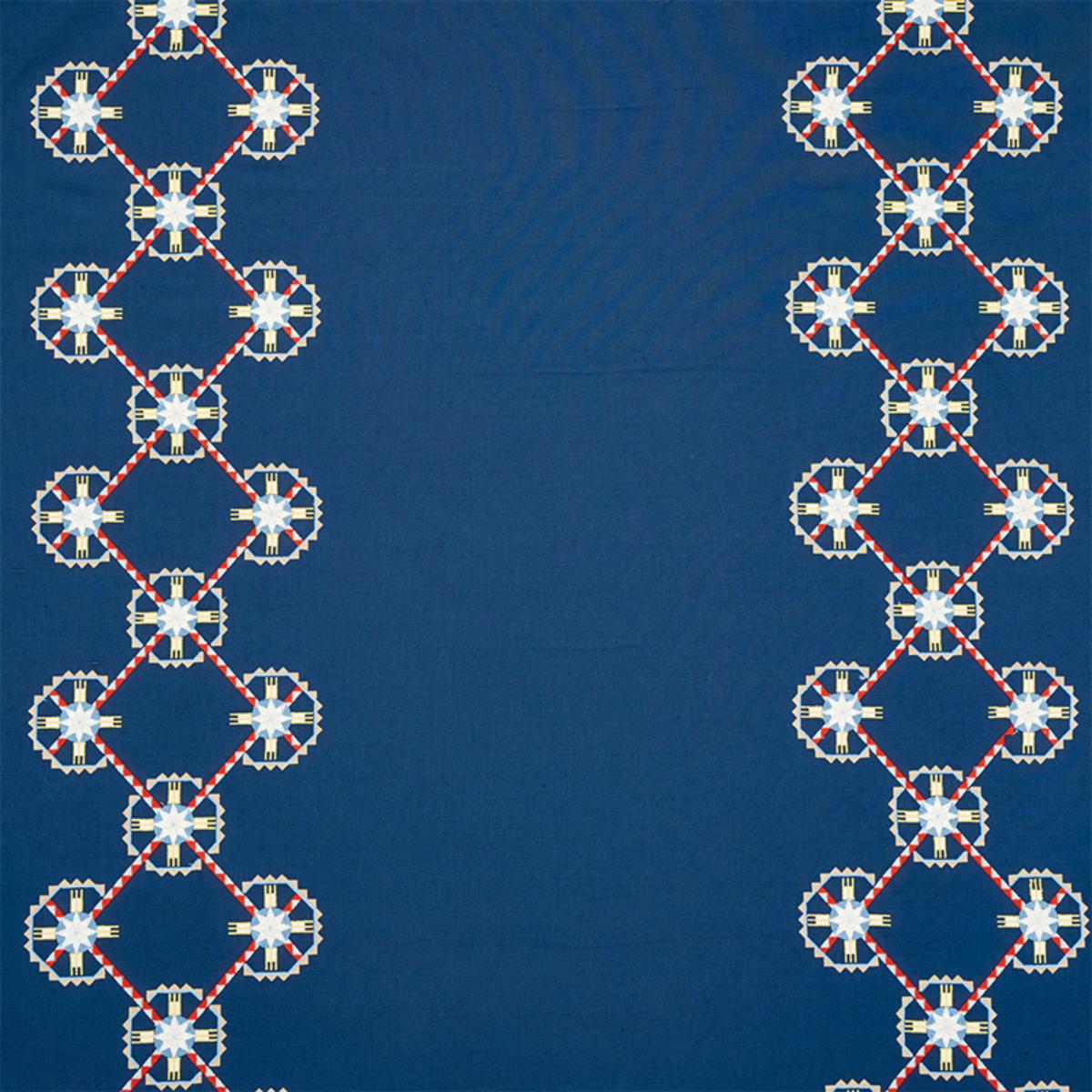 CHAMIZAL EMBROIDERY BLUE & RED