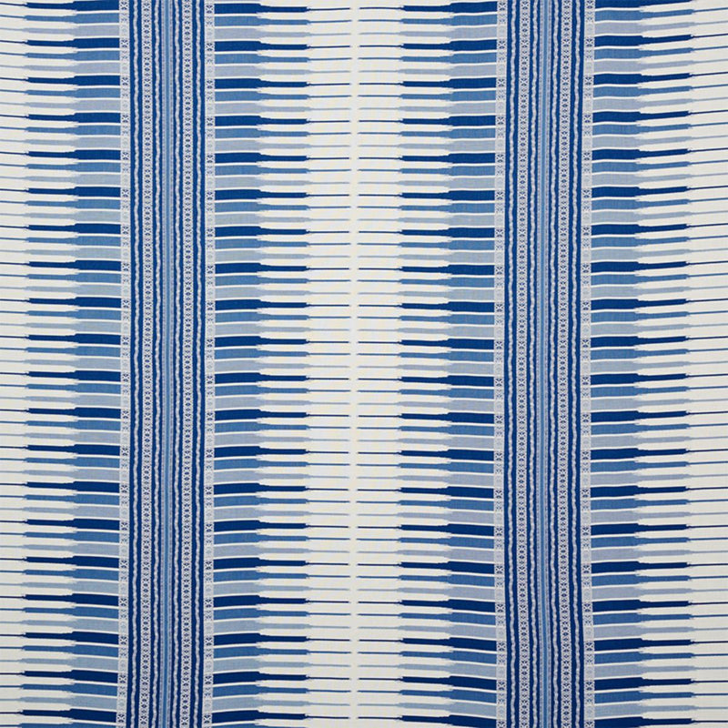 SCHUMACHER ATCHISON BLUE FABRIC | Atlanta Fabrics