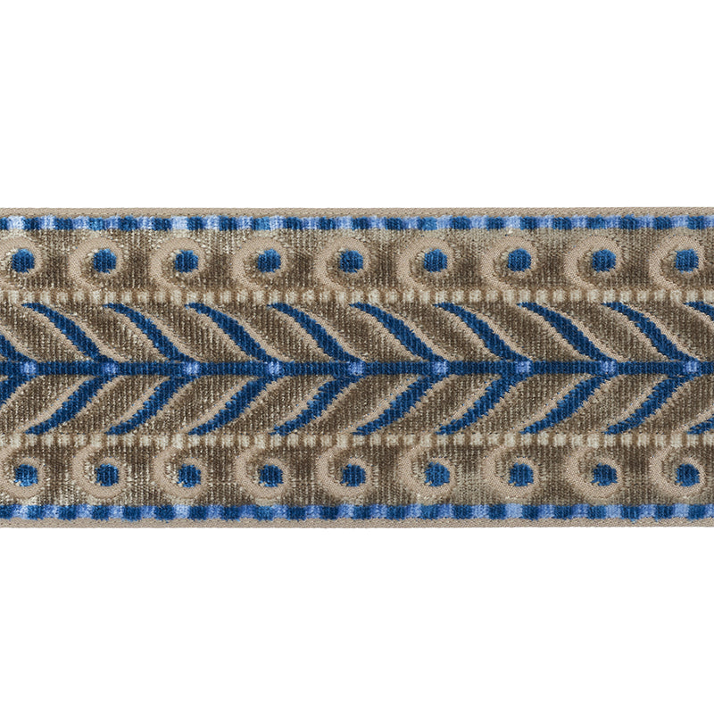 Schumacher MARION VELVET TAPE TAUPE Trim | Atlanta Fabrics
