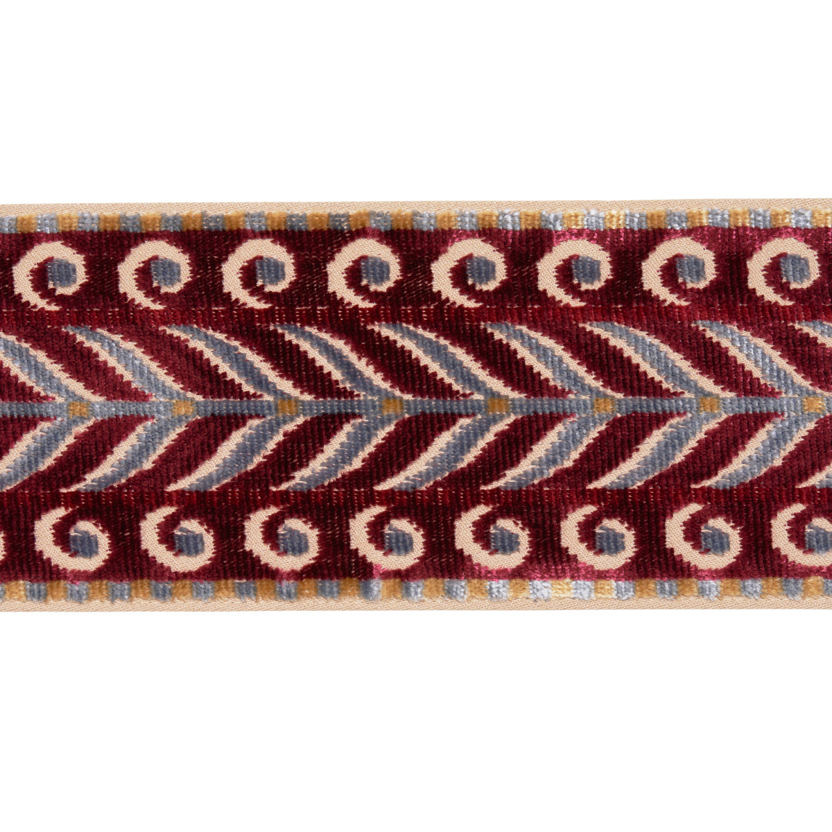 MARION VELVET TAPE AUBERGINE