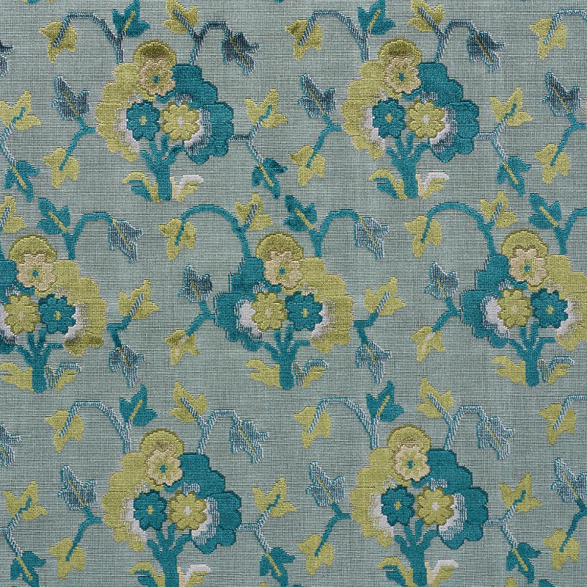JENNIE VELVET PEACOCK & CELADON