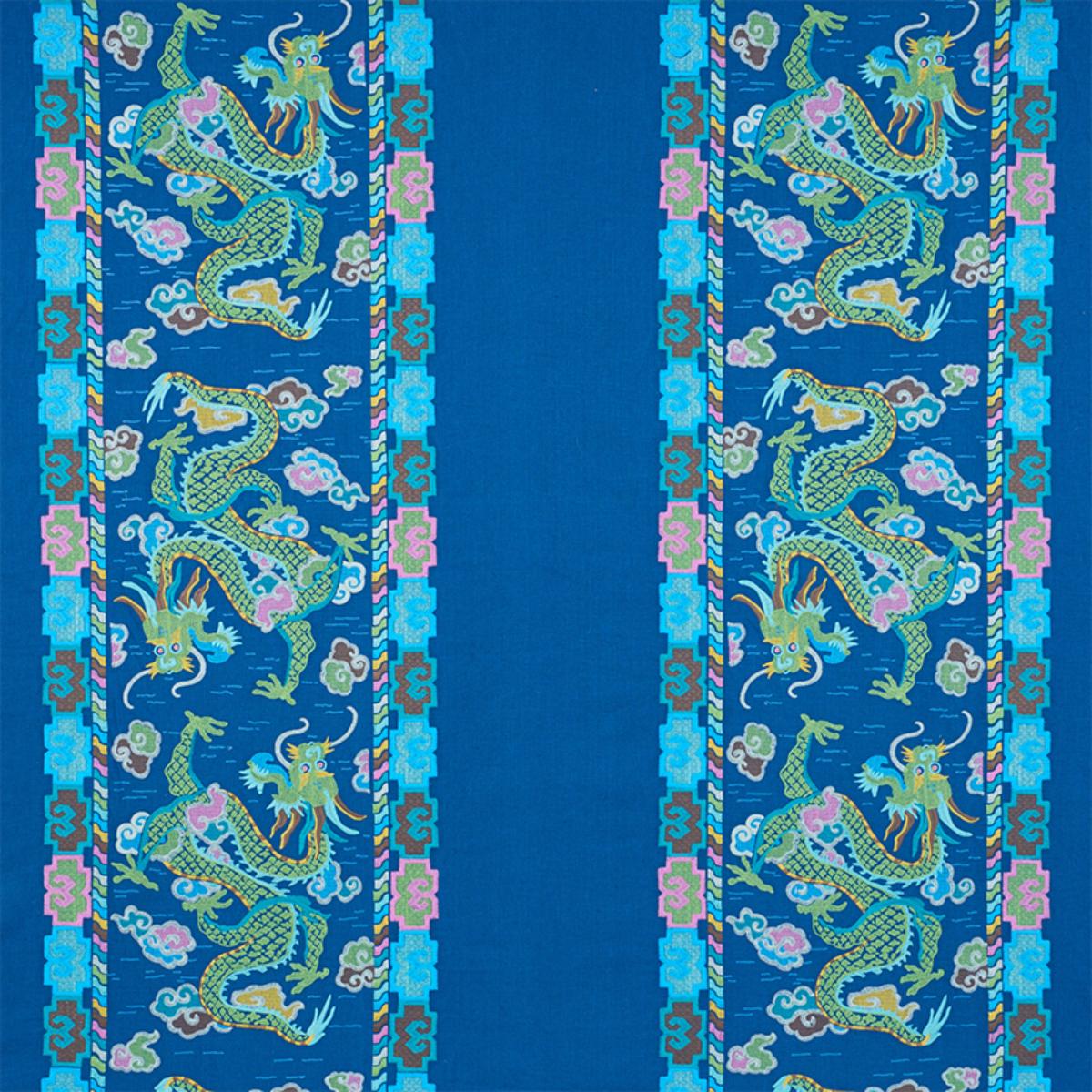 LOTAN DRAGON EMBROIDERY BLUE