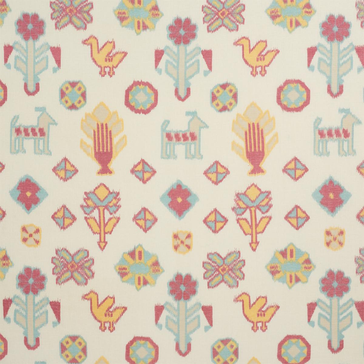 SCHUMACHER CHUSKA WARP PRINT MULTI FABRIC | Atlanta Fabrics