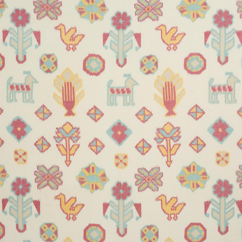 SCHUMACHER CHUSKA WARP PRINT MULTI FABRIC | Atlanta Fabrics
