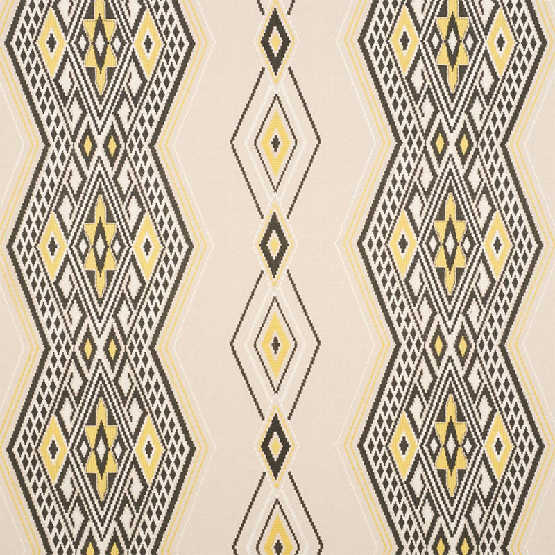 SCHUMACHER Bayeta EmbroideryÂ  YELLOW & NEUTRAL FABRIC | Atlanta Fabrics