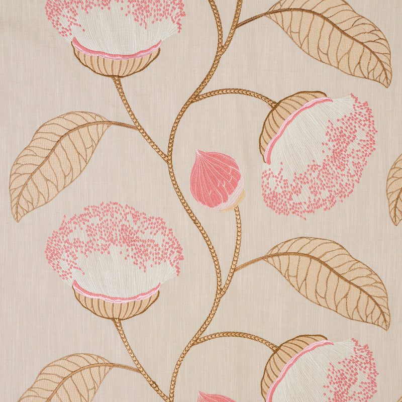 Schumacher Celinda Embroidery BLUSH Fabric | Atlanta Fabrics