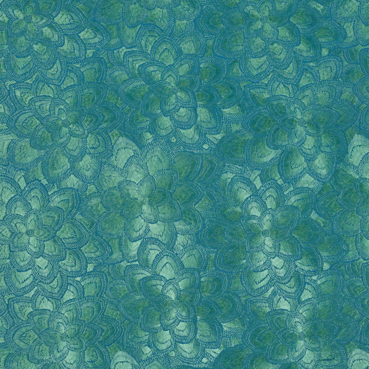 SCHUMACHER LOTUS EMBROIDERY JADE FABRIC | Atlanta Fabrics