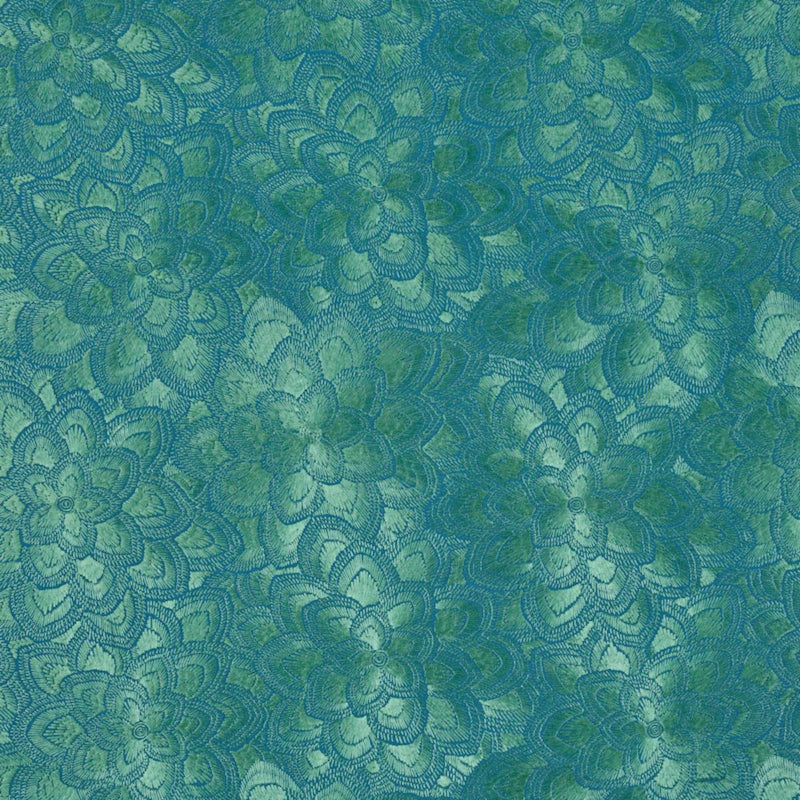 SCHUMACHER LOTUS EMBROIDERY JADE FABRIC | Atlanta Fabrics