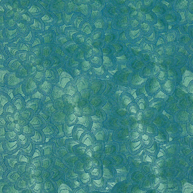 Schumacher LOTUS EMBROIDERY JADE Fabric | Atlanta Fabrics