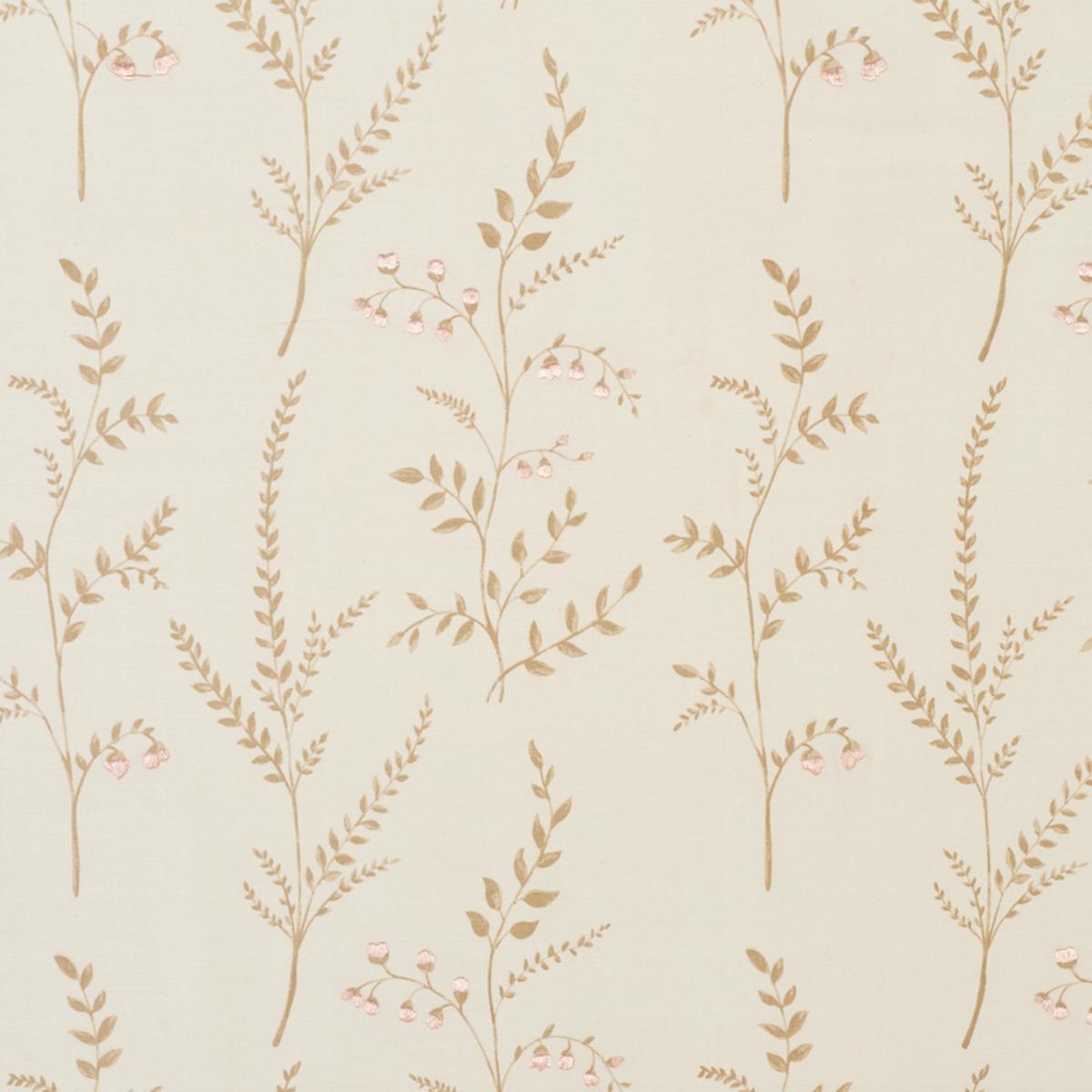 SCHUMACHER Cynthia Embroidered Print NATURAL FABRIC | Atlanta Fabrics