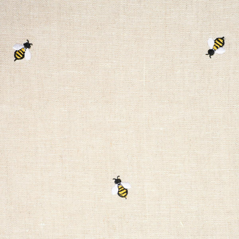 SCHUMACHER HONEY BEE EMBROIDERY NATURAL FABRIC | Atlanta Fabrics