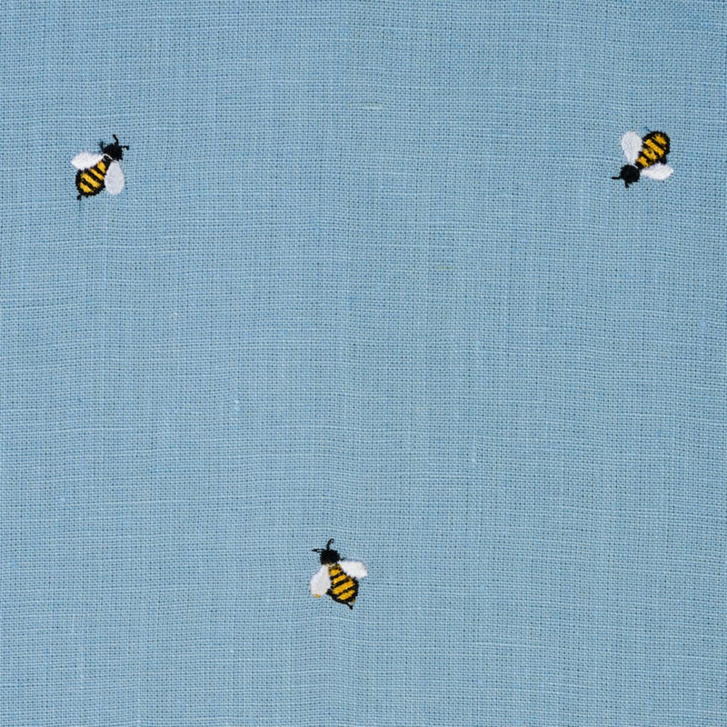 SCHUMACHER HONEY BEE EMBROIDERY SKY FABRIC | Atlanta Fabrics