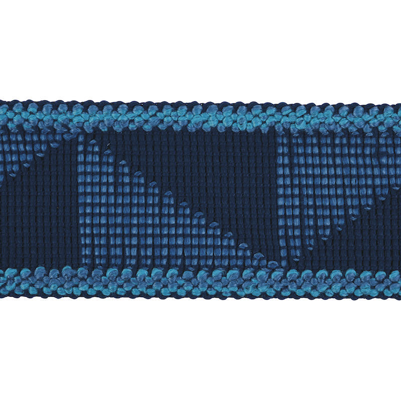 Schumacher TEAGUE TAPE INDOOR/OUTDOOR BLUE Trim | Atlanta Fabrics