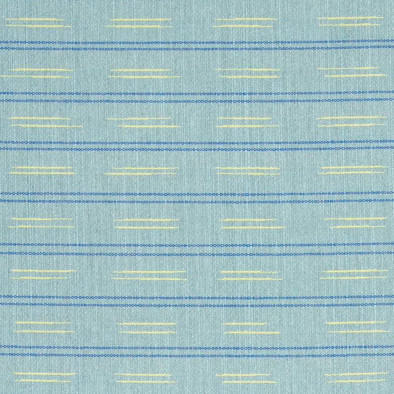 Schumacher AINSLEY STRIPE INDOOR/OUTDOOR SKY Fabric | Atlanta Fabrics