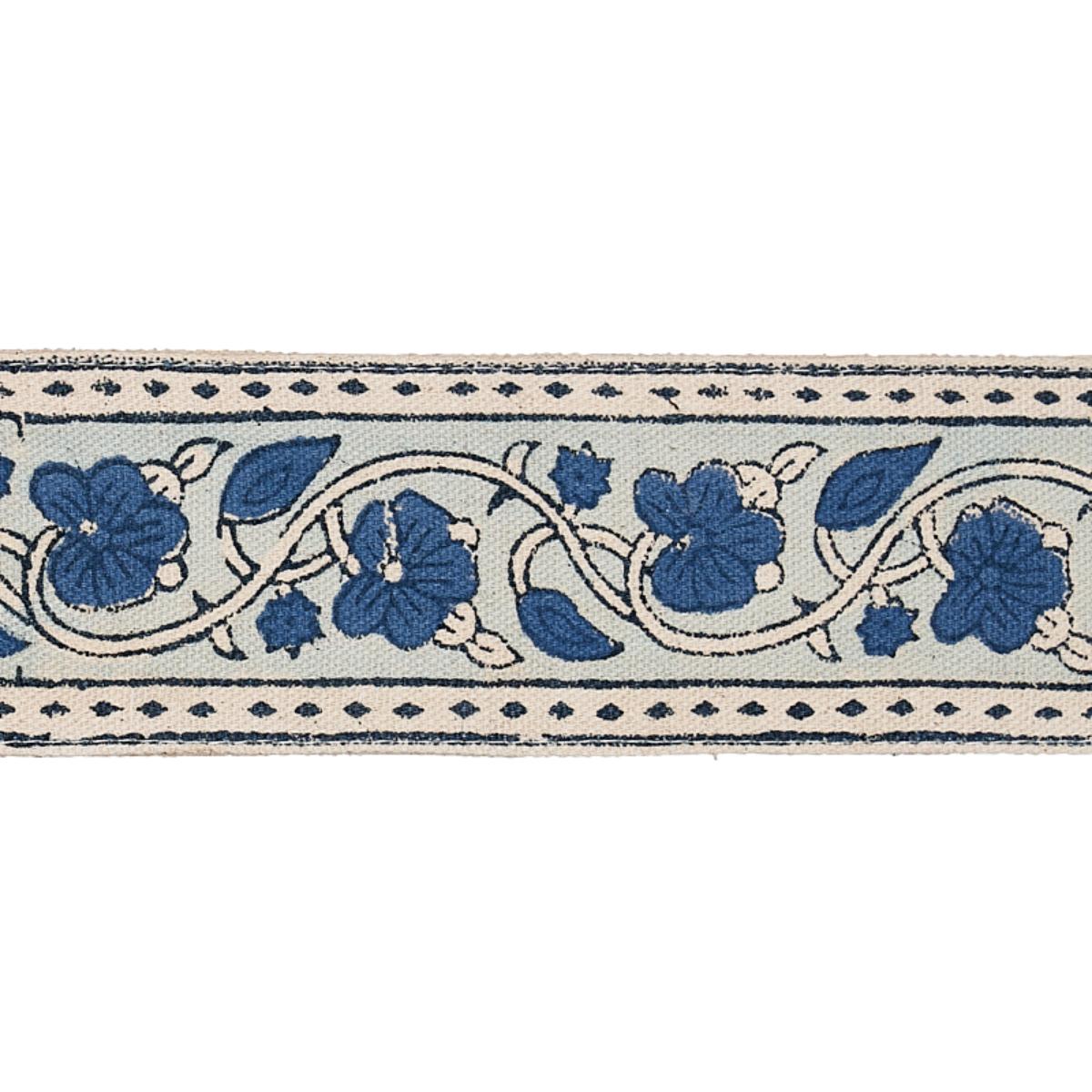MILA HAND BLOCK PRINT TAPE BLUE