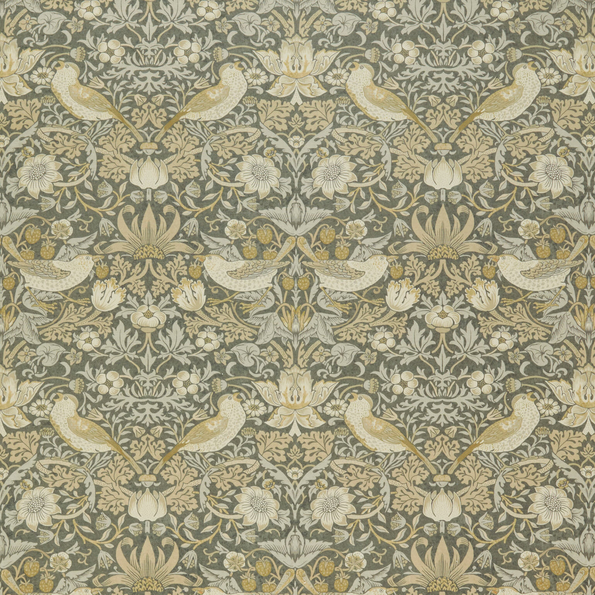 7870 STRAWBERRY THIEF VELVET 2 GREY