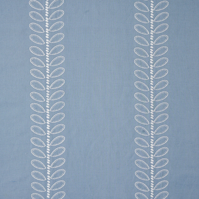 Schumacher CAMILE EMBROIDERY SKY Fabric | Atlanta Fabrics