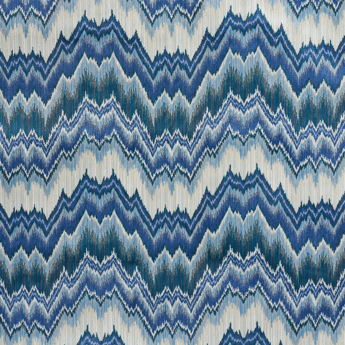SCHUMACHER BEZIQUE FLAMESTITCH VELVET LAPIS FABRIC | Atlanta Fabrics