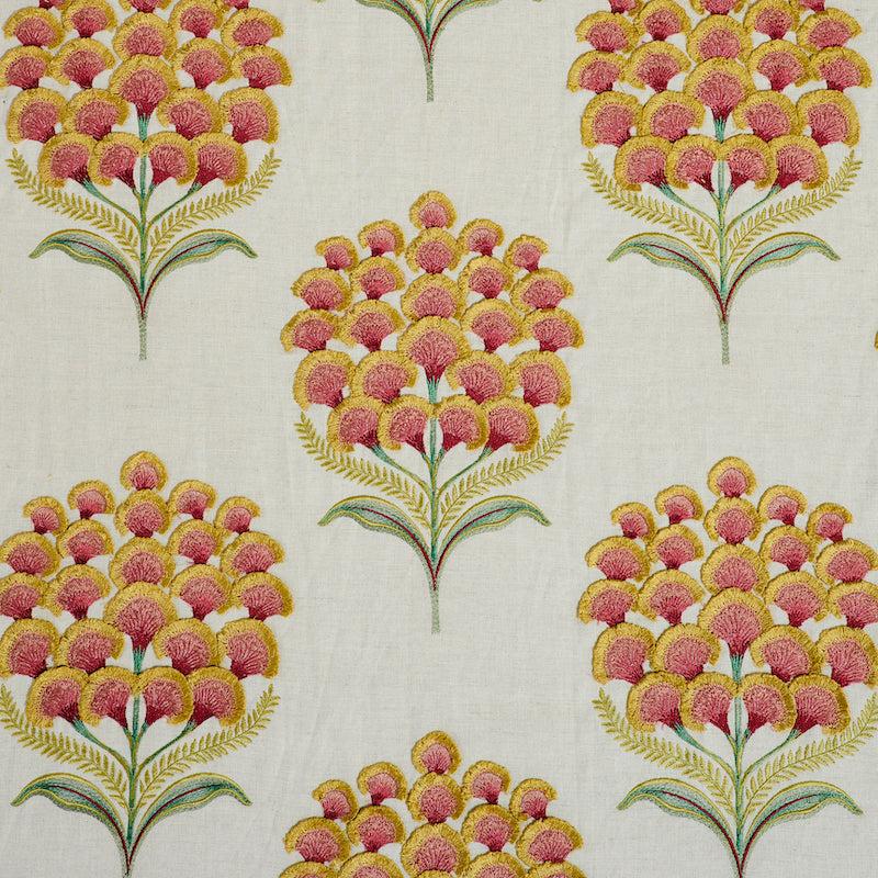 Schumacher AURELIA EMBROIDERY NATURAL Fabric | Atlanta Fabrics