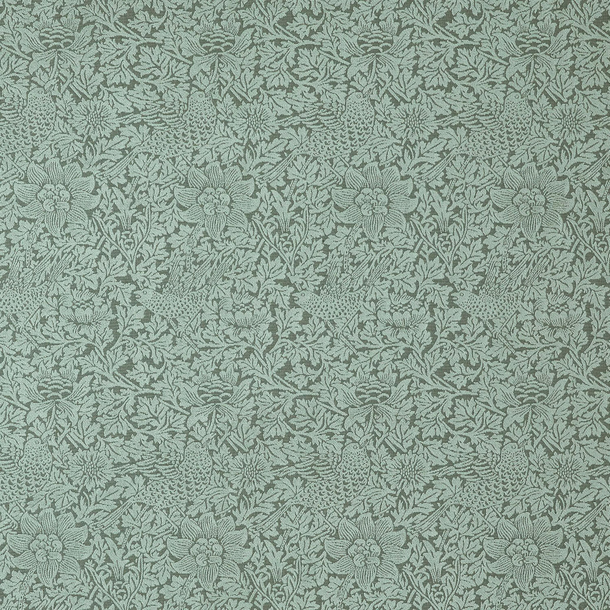 7890 BIRD AND ANEMONE WOVEN 1 GLACIER