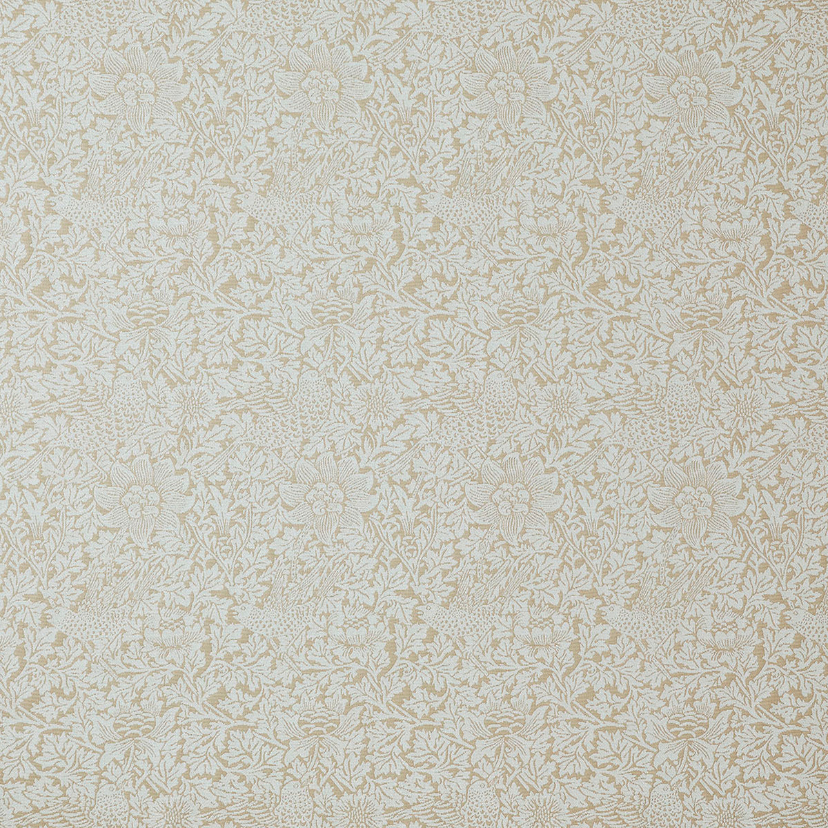7890 BIRD AND ANEMONE WOVEN 2 ALMOND