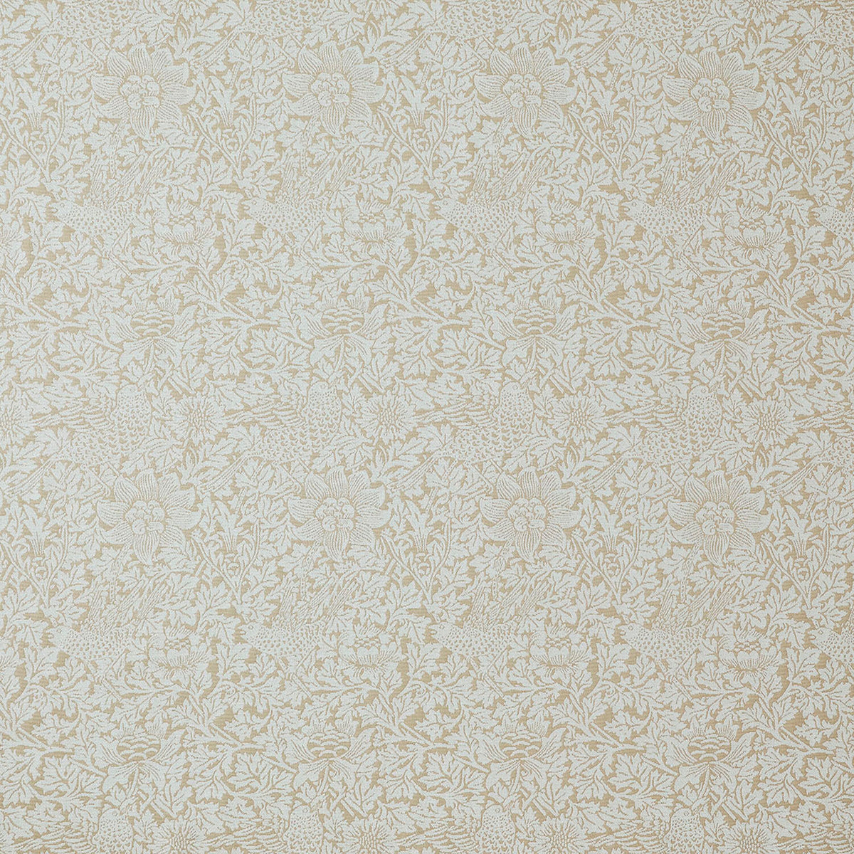 7890 BIRD AND ANEMONE WOVEN 2 ALMOND