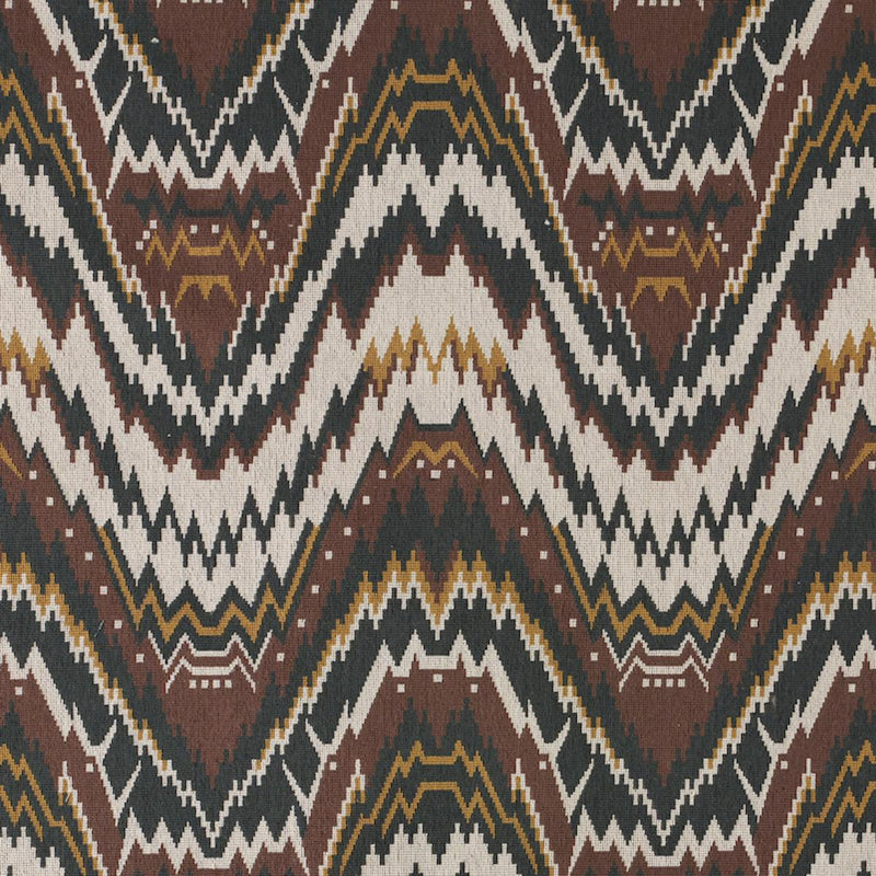 SCHUMACHER TAURIDE EPINGLE BROWN FABRIC | Atlanta Fabrics