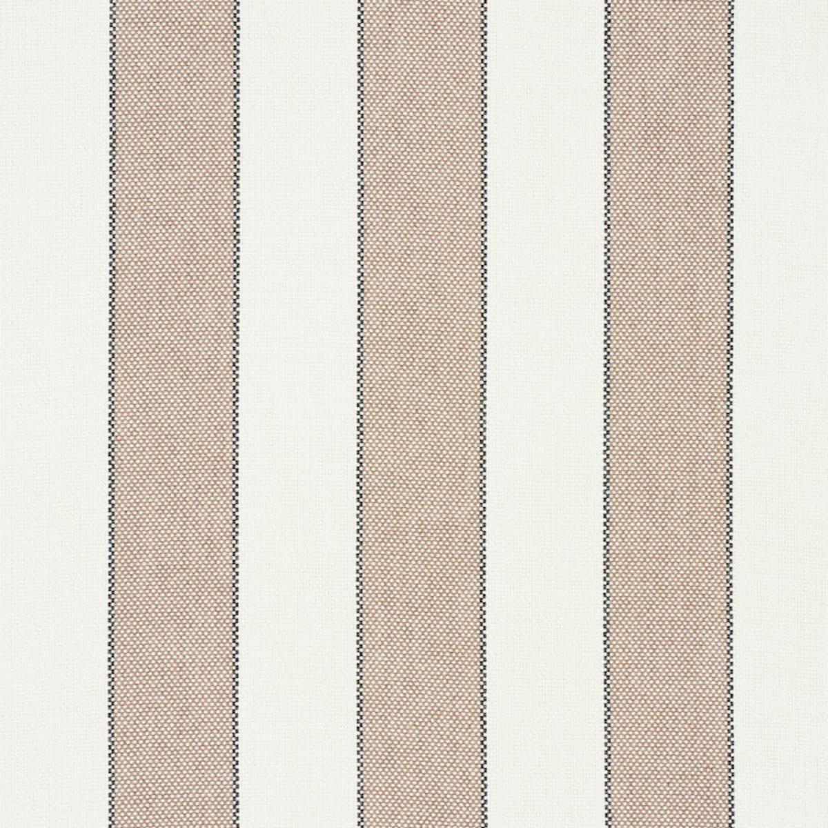 SCHUMACHER BLUMONT STRIPE INDOOR/OUTDOOR STONE FABRIC | Atlanta Fabrics
