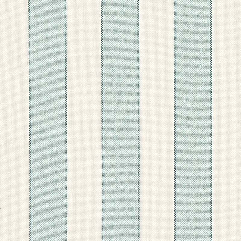 SCHUMACHER BLUMONT STRIPE INDOOR/OUTDOOR AQUA FABRIC | Atlanta Fabrics