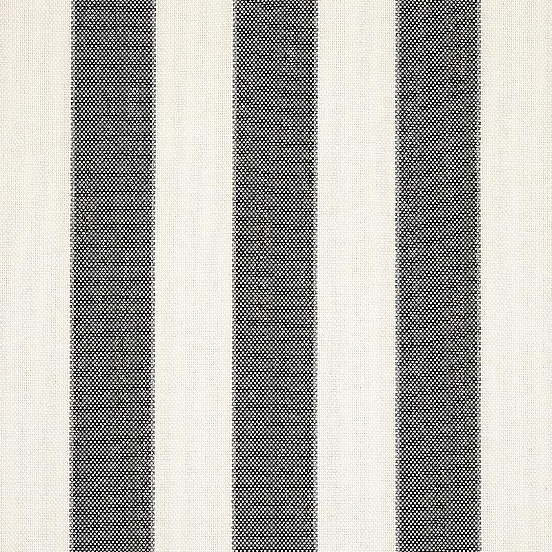 Schumacher BLUMONT STRIPE INDOOR/OUTDOOR CHARCOAL Fabric | Atlanta Fabrics