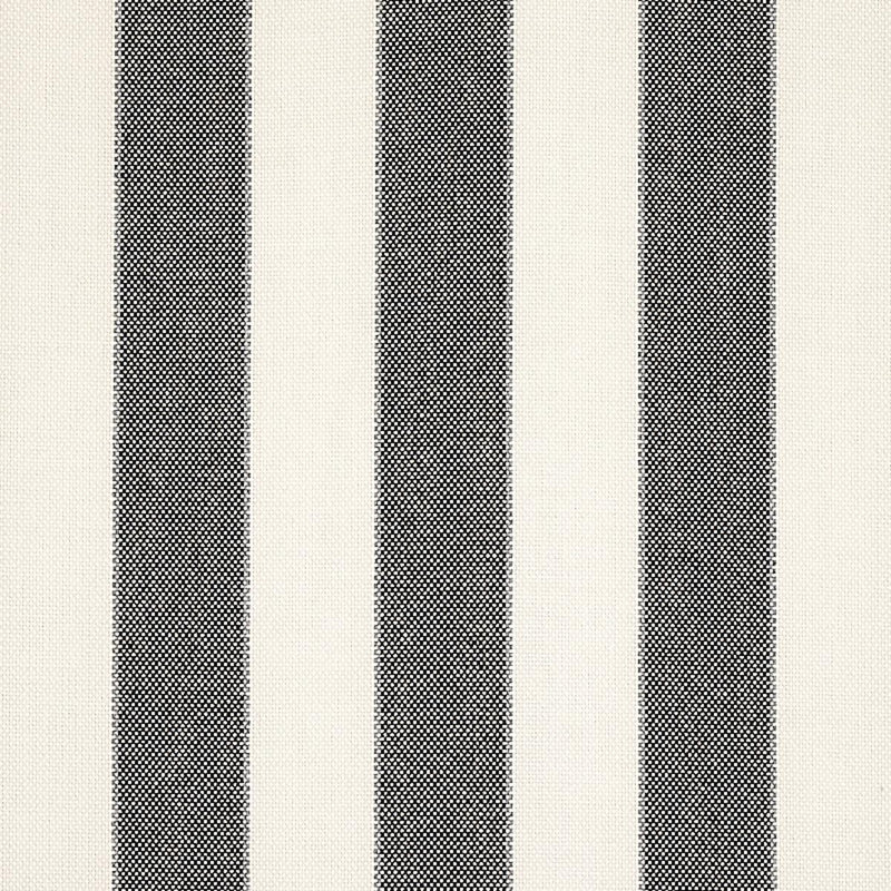 Schumacher BLUMONT STRIPE INDOOR/OUTDOOR CHARCOAL Fabric | Atlanta Fabrics