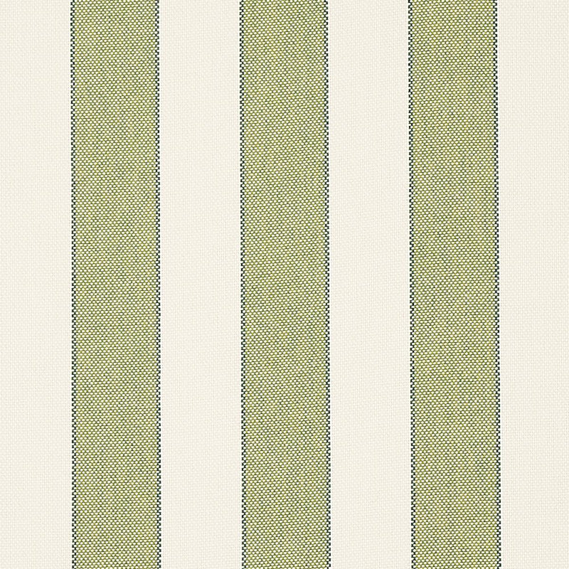 SCHUMACHER BLUMONT STRIPE INDOOR/OUTDOOR GREEN FABRIC | Atlanta Fabrics