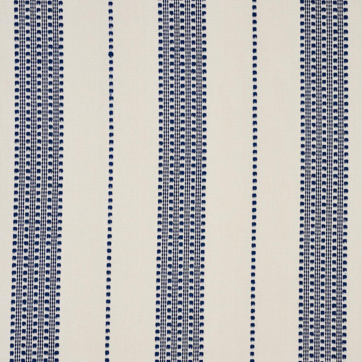 SCHUMACHER LUBECK STRIPE NAVY FABRIC | Atlanta Fabrics