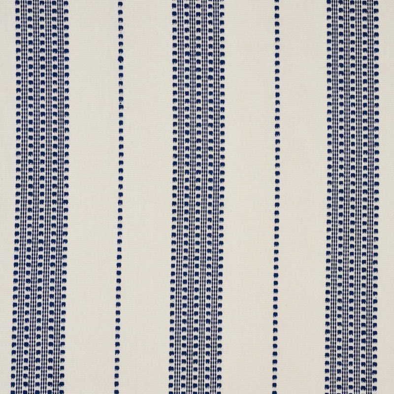 SCHUMACHER LUBECK STRIPE NAVY FABRIC | Atlanta Fabrics