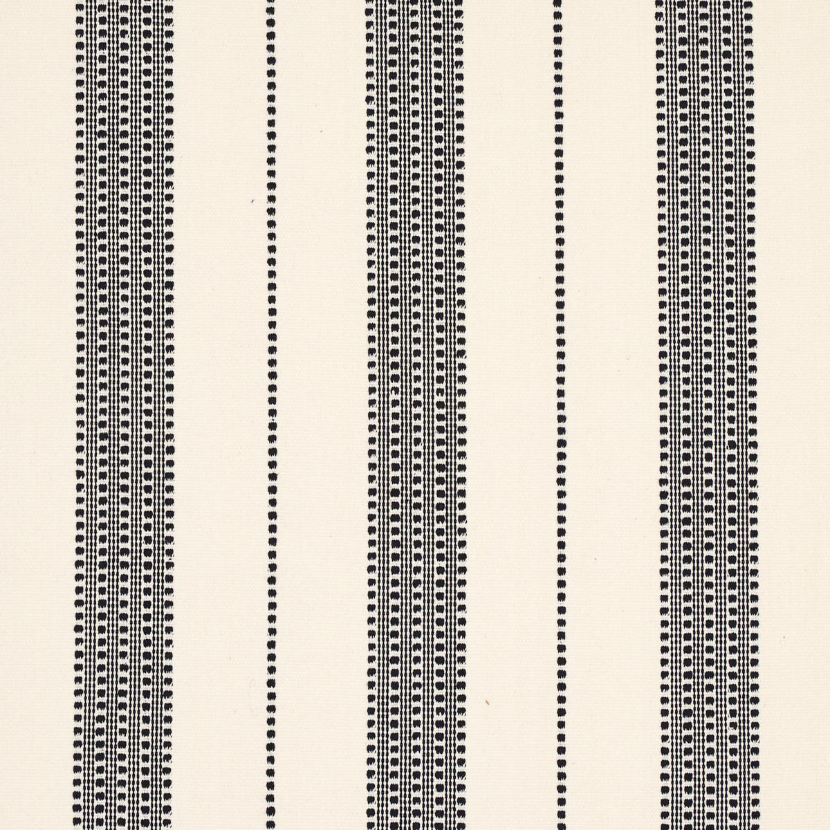 SCHUMACHER LUBECK STRIPE BLACK FABRIC | Atlanta Fabrics