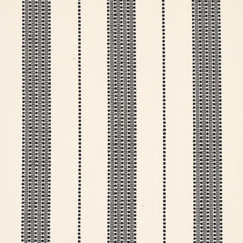 SCHUMACHER LUBECK STRIPE BLACK FABRIC | Atlanta Fabrics