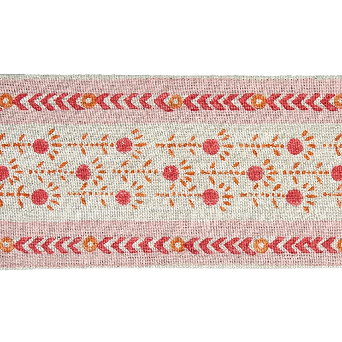 PICA BELLA HAND BLOCKED TAPE PINK & ORANGE