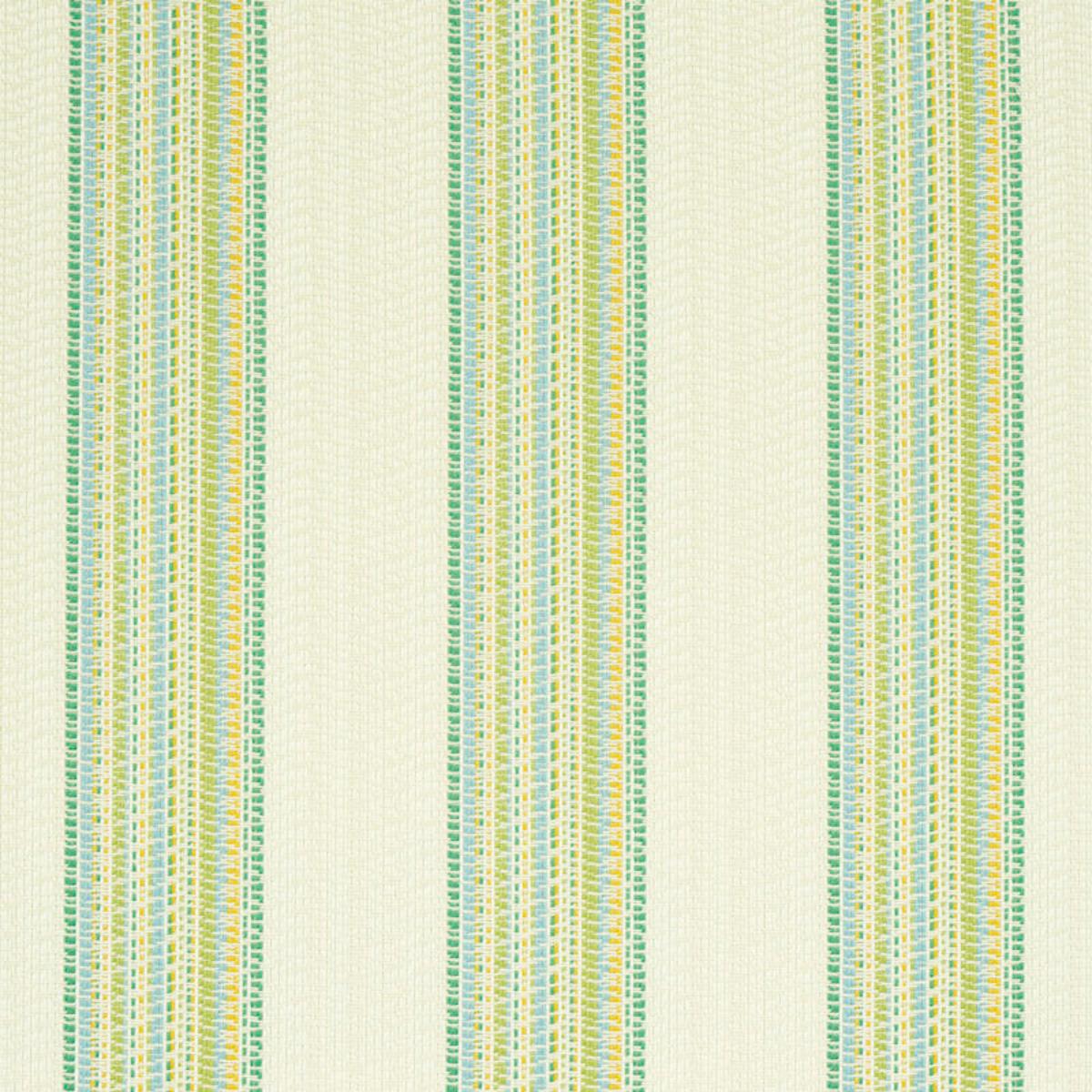 SCHUMACHER BENDITA STRIPE INDOOR/OUTDOOR LEAF FABRIC | Atlanta Fabrics