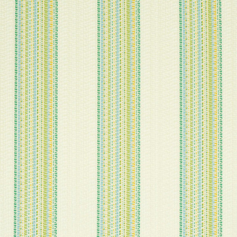 SCHUMACHER BENDITA STRIPE INDOOR/OUTDOOR LEAF FABRIC | Atlanta Fabrics