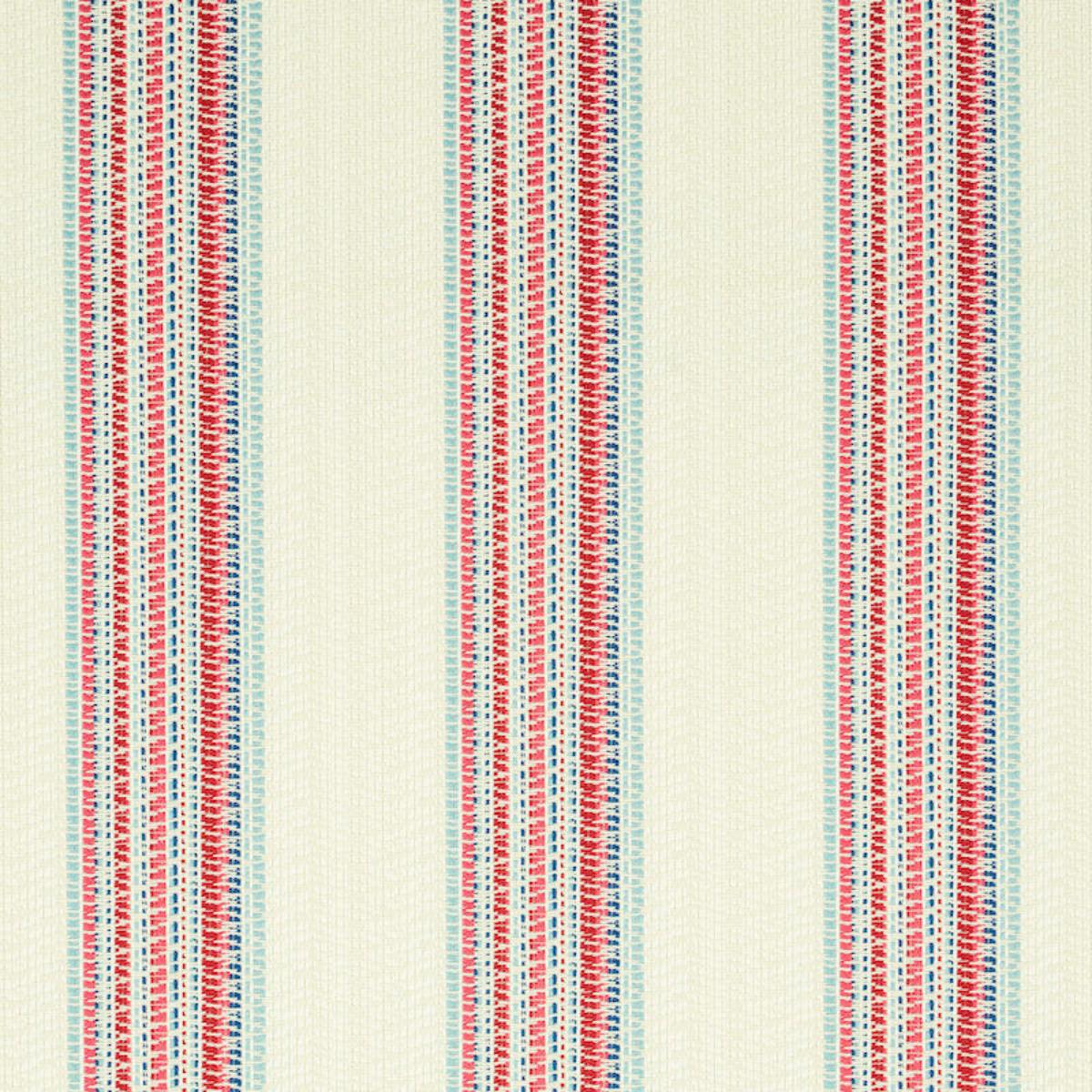 SCHUMACHER BENDITA STRIPE INDOOR/OUTDOOR ROSE FABRIC | Atlanta Fabrics