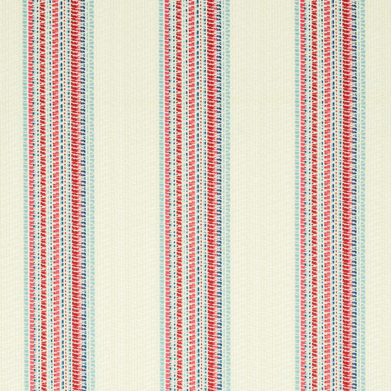 SCHUMACHER BENDITA STRIPE INDOOR/OUTDOOR ROSE FABRIC | Atlanta Fabrics
