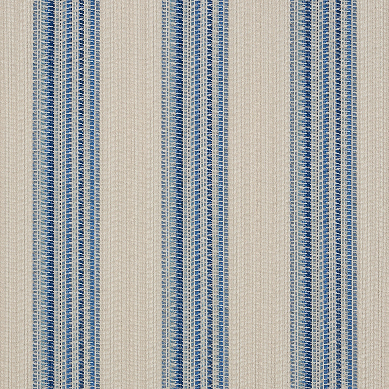 Schumacher BENDITA STRIPE INDOOR/OUTDOOR BLUE Fabric | Atlanta Fabrics
