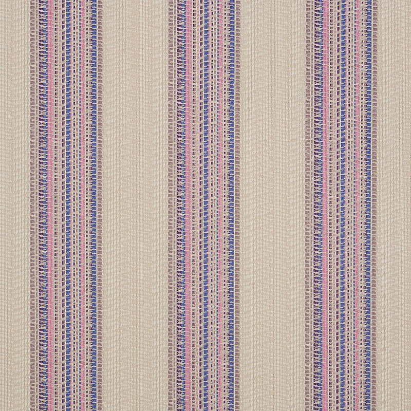 SCHUMACHER BENDITA STRIPE INDOOR/OUTDOOR LILAC FABRIC | Atlanta Fabrics
