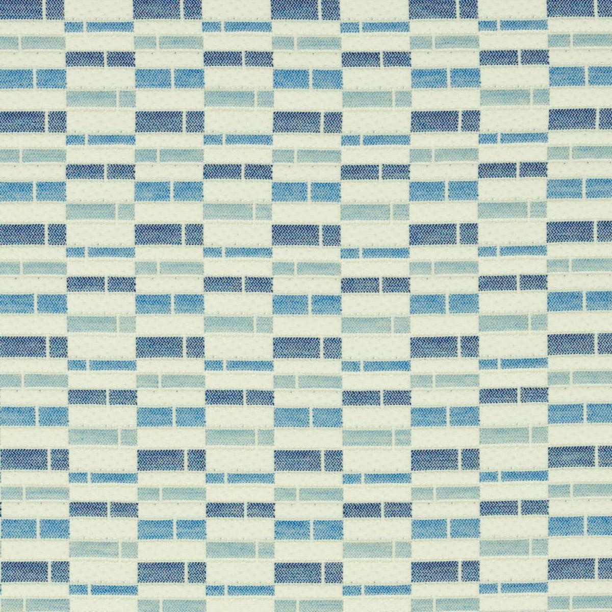 SCHUMACHER ASHCROFT MATELASSE INDOOR/OUTDOOR BLUE FABRIC | Atlanta Fabrics