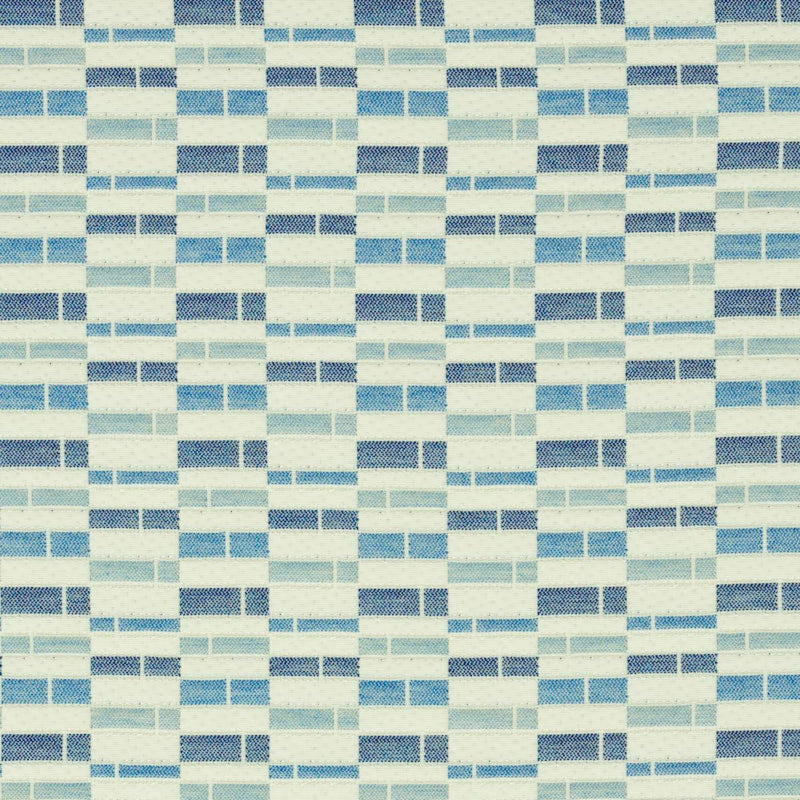 SCHUMACHER ASHCROFT MATELASSE INDOOR/OUTDOOR BLUE FABRIC | Atlanta Fabrics