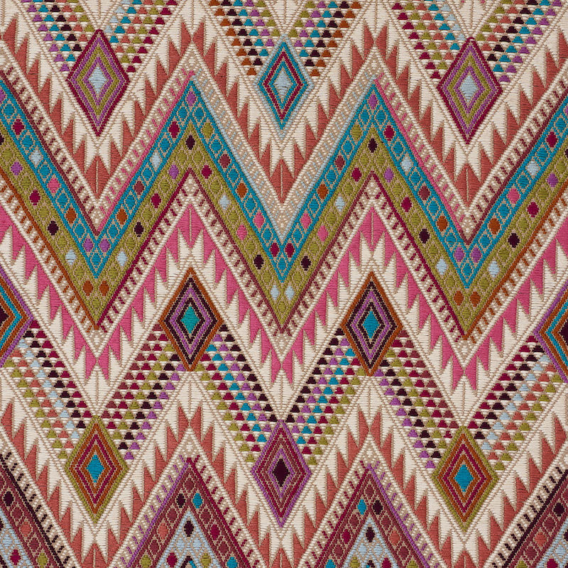 Schumacher COYOLATE HAND WOVEN BROCADE NOUGAT Fabric | Atlanta Fabrics